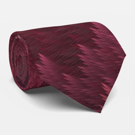 Red Tartan Feather Pattern Stropdas (Opgerold)