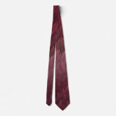 Red Tartan Feather Pattern Stropdas (Achterkant)