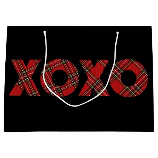 Red Tartan kerst Hoho Groot Cadeauzakje (Voorkant)