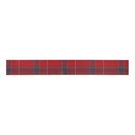 Red Tartan Patroon ID589 Grosgrain Lint (Voorkant)