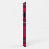 Red Tartan Phone Case met naam of Initiaal (Achterkant/rechts)