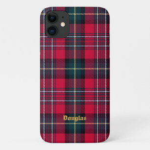Red Tartan Phone Case met naam of Initiaal