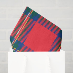 Red Tartan Plaid Kerstvakantie Feestelijke Preppy Tissuepapier