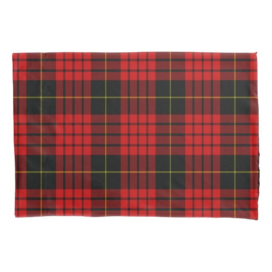 Red Tartan Pset Country Kerstmis Kussensloop (Voorkant)