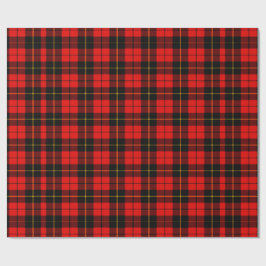 Red Tartan Pset Gift Wrapping Paper Cadeaupapier