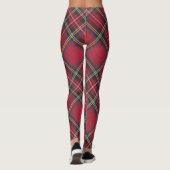 Red Tartan Pset Pattern Schots erfgoed Leggings (Achterkant)