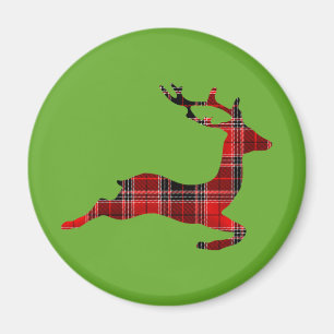 Red Tartan render Scottish Kerstmis Magneet