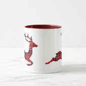 Red Tartan render Scottish Kerstmis Mok (Midden)