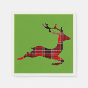 Red Tartan render Scottish Kerstmis Servet