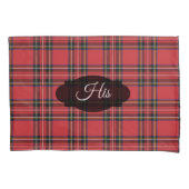 Red Tartan speelde zijn Kussenslopen en haar, stan (Voorkant-Links)