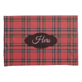 Red Tartan speelde zijn Kussenslopen en haar, stan (Voorkant-Rechts)