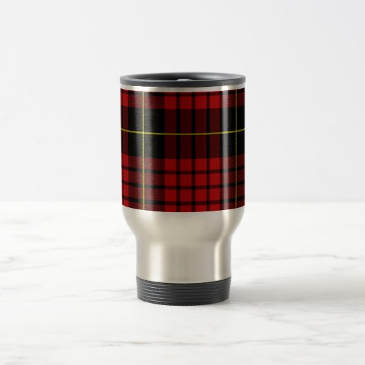 Red Tartan Travel/Commutateur Mug (Centre)