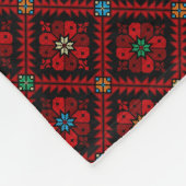 Red Tatreez-patroon Fleece Deken (Hoek)