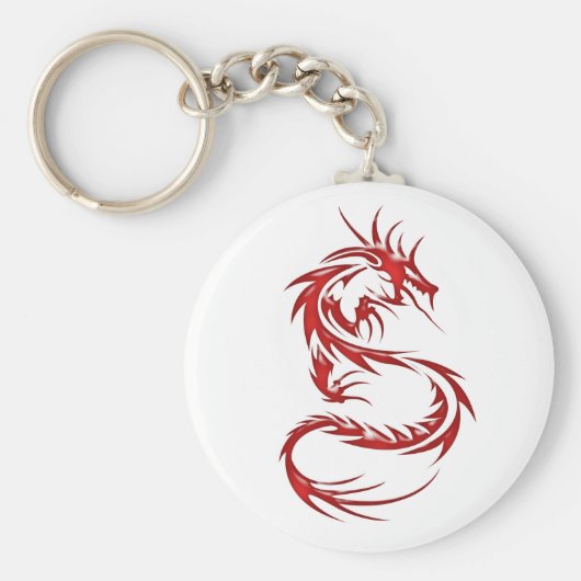 Red Tattoo Dragon Sleutelhanger (Voorkant)