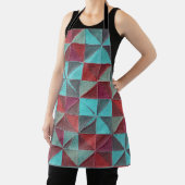 red, teal, purple, and gray quilt schort (Insitu)