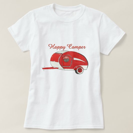 Red Teardrop Camping Women's TeeShirt T-shirt (Design voorkant)