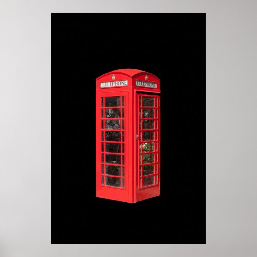 RED TELEFOON BOX POSTER (Voorkant)
