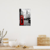 Red Telephone Big Ben London Landcape Poster (Cuisine)