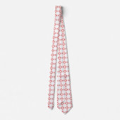 Red Templar Cross pattern Stropdas (Achterkant)