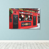 Red Temple Bar pub dans la toile de Dublin (Insitu (Plancher de Bois))