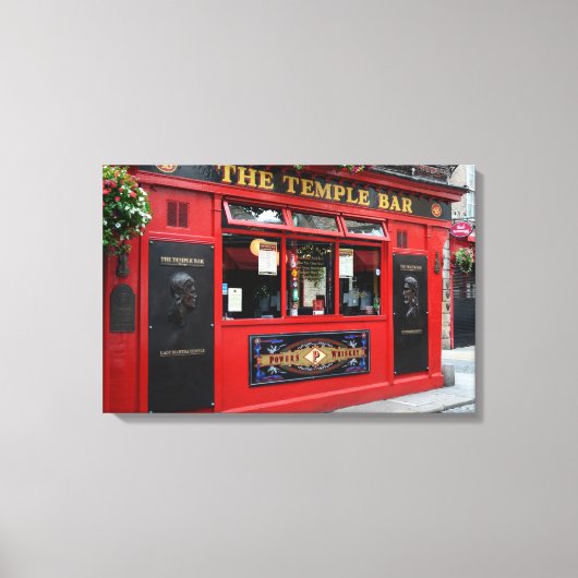 Red Temple Bar pub dans la toile de Dublin (Recto)