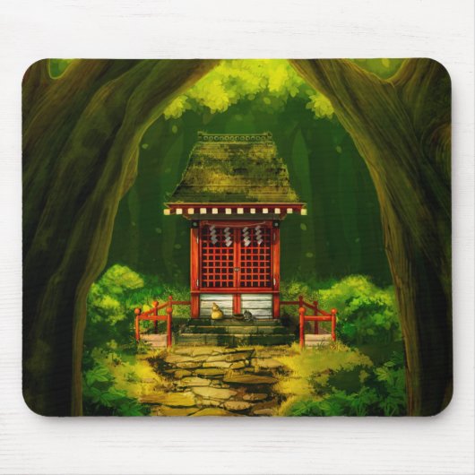 Red Temple Mousepad Muismat (Voorkant)