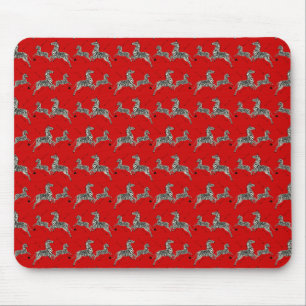 Red Tenenbaums Zebra Wallpaper Print Muismat