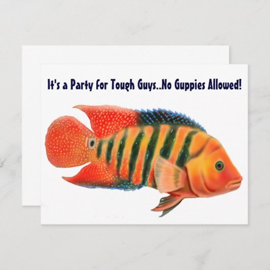 Red Terror Cichlid Uitnodiging (Voorkant / Achterkant)