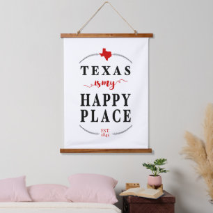 Red Texas is mijn gelukkige plek Hangend Wandkleed