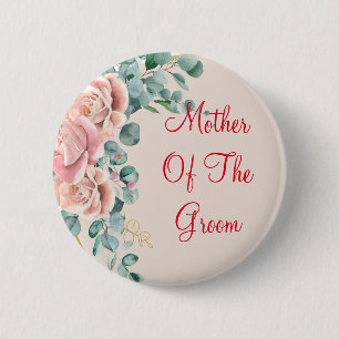 Red Text Moeder of Groom Button