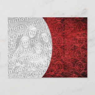 Red Textured Cutout Briefkaart