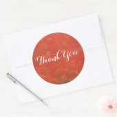 Red Textured Grunge Abstract Background Bedankt Ronde Sticker (Envelop)