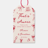 Red That's Amore Engagement Party Cadeaulabel (Voorkant)