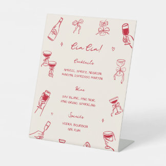 Red That's Amore Vrijgezellenfeest Cin Bar Reclamebord Met Voetstuk