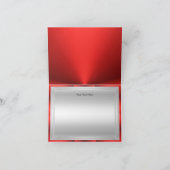 Red Tiara & Damask Carte de remerciements (Intérieur)