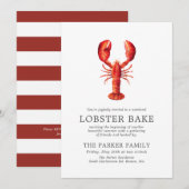 Red Tide | Lobster Bake Striped Kaart (Voorkant / Achterkant)