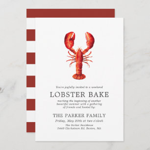 Red Tide    Lobster Bake Striped Kaart