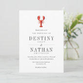 Red Tide | Lobster Thmed Wedding Navy | wit Kaart (Staand voorkant)