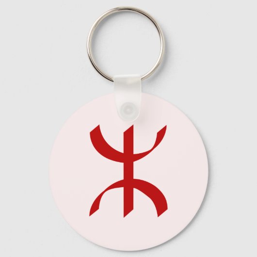 Red TIFINAGH - Berber Tifinagh - Amazigh Tifinagh Sleutelhanger (Voorkant)