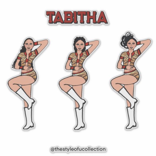 Red Tiger Dancer #2 Sticker (Voorkant)