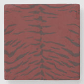 Red Tiger digitale print Stenen Onderzetter (Voorkant)