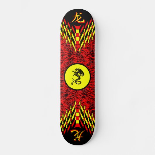 Red Tiger Dragon Skateboard (Voorkant)