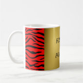 Red Tiger Pattern Koffiemok (Links)