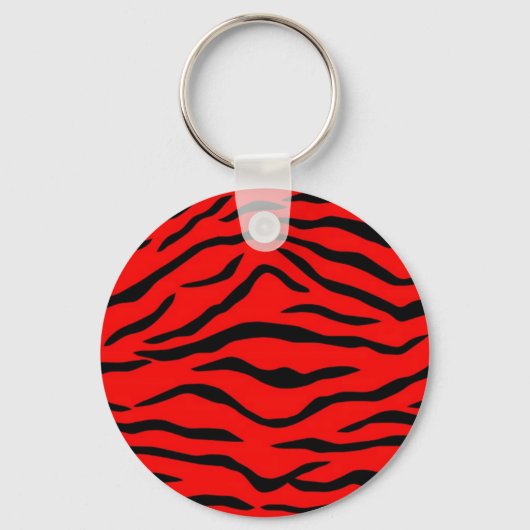 Red Tiger Pattern Sleutelhanger (Voorkant)