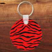 Red Tiger Pattern Sleutelhanger (Voorkant)