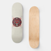 Red Tiger Square Skateboard (Voorkant)