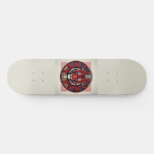 Red Tiger Square Skateboard (Horizontaal)