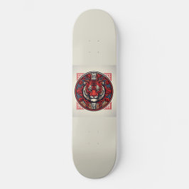 Red Tiger Square Skateboard