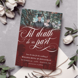 Red Til Death Do ons Part Photo Save the Date