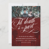 Red Til Death Do Us Part Photo Save the Date (Devant)